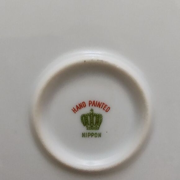 Nippon Hand Painted Floral Serving Plate with Handles Gold Trim Antique - Picture 3 of 11